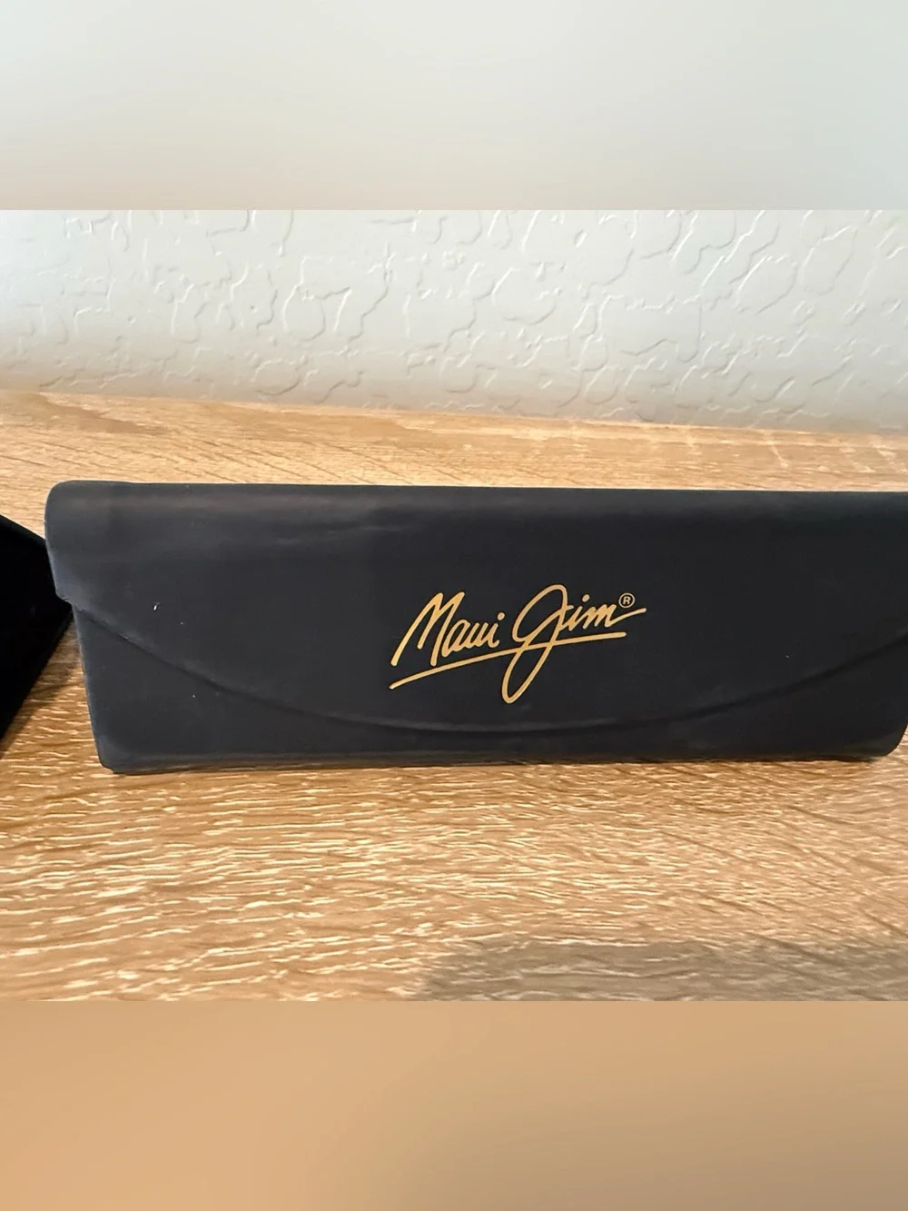 Lot of 2 Maui Jim Folding Matte Black Sunglasses Case
